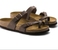 Sandales plates en Cuir & Liège