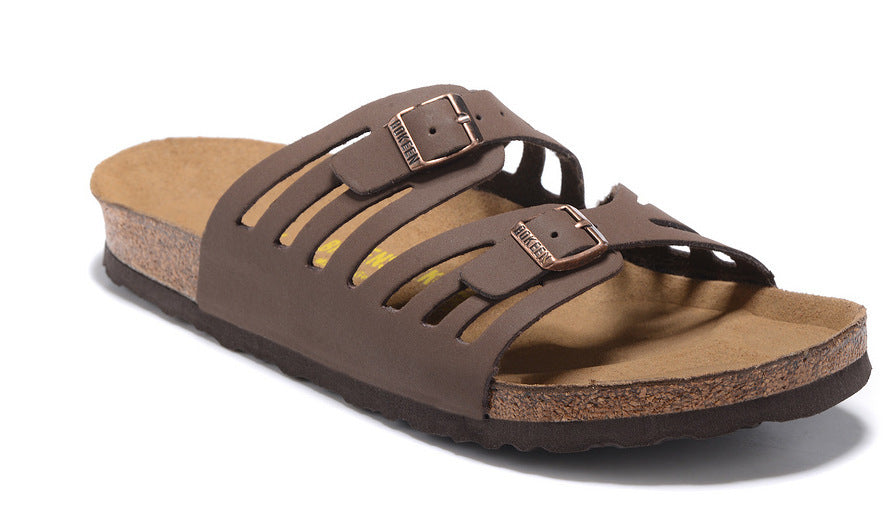 Sandales Unisexes en Cuir & Liège